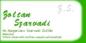 zoltan szarvadi business card